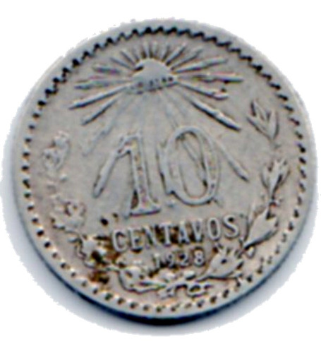 10 Centavos 1928 Plata Ley .720  P1