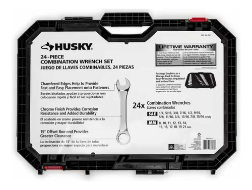 Juego De 24 Llaves Husky Sae/mm Modelo Hcw24pcsm-05