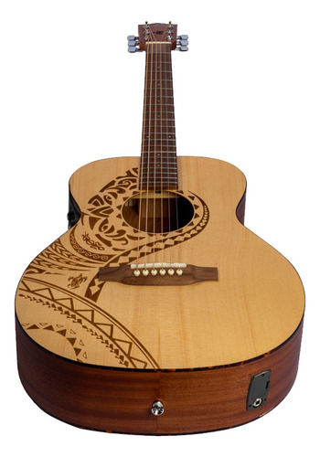 Guitarra Electroacústica Natural Bamboo Ga-38-pacifica-q Material del diapasón Nogal Orientación de la mano Diestro