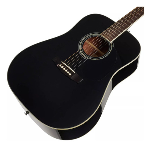 Guitarra Acústica Cort Earth-100 Bk Negra Con Funda Original
