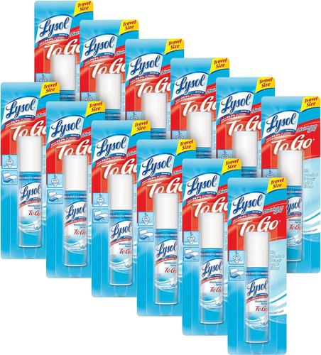 Lysol To Go Spray Desinfectante Bolsillo 12 Pack
