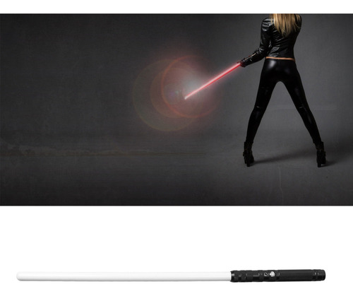 Sable De Luz Recargable Cosplay Rgb Decoración Navideña Color Negro