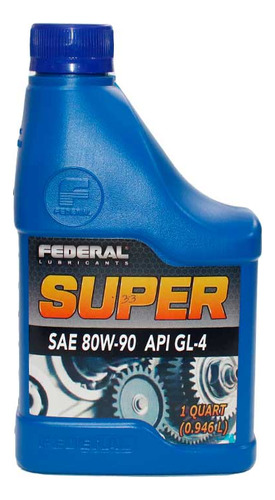 Aceite De Caja. Federal Super Gear Lube Sae 80w 90 Api Gl-4 