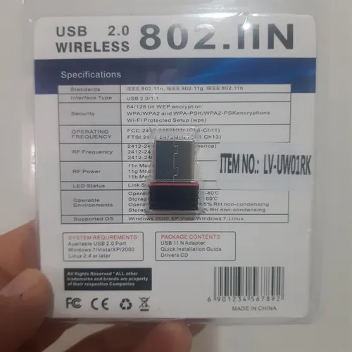 Adaptador Usb A Red Inalámbrico Wifi 11n, Interfaz Usb 2.0