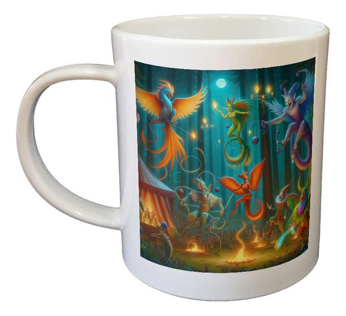 Taza Plastico Circo Mitico Criatura Fantastica Dragon