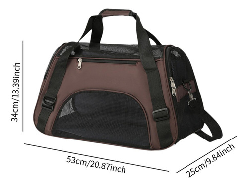 Cortero De Gato Carrier De Perros Bolsas De Viaje Marrón L