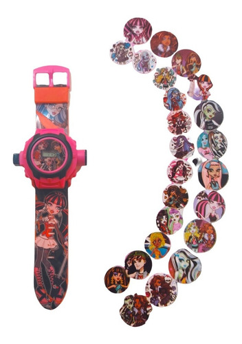 Reloj Proyector 24 Fotos Monster High Hello Kitty Princess