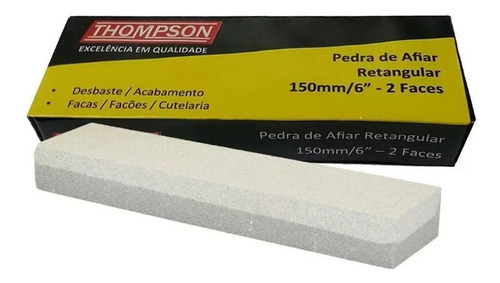 Pedra De Afiar Amolar Retangular 2 Faces 150mm/6 - Thompson
