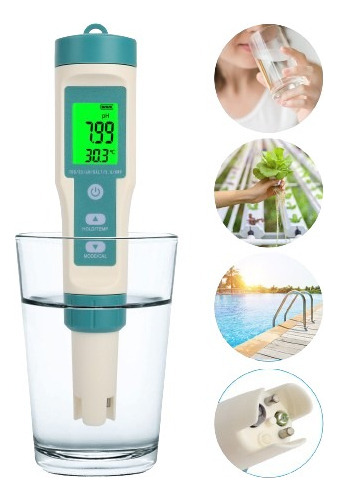 7 Em 1 Medidor De Ph/ec/tds/orp/sg/salinidade/temperatura