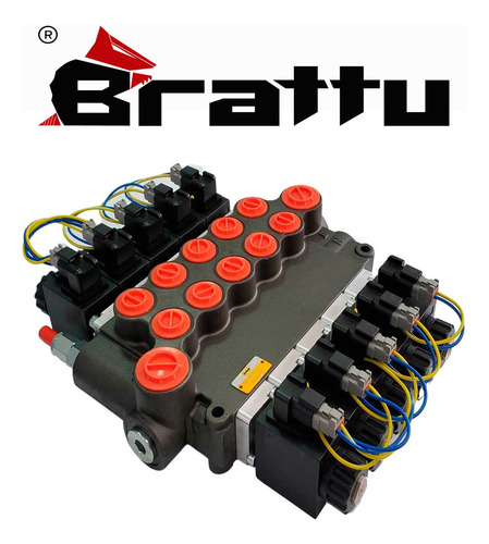 Comando Hidraulico Monobloco 80l - 5 Vias - Eletrico Dc 12v