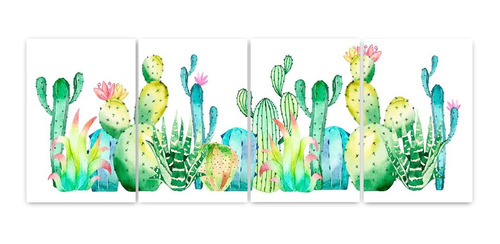 Set Decorativo Cactus Moderno Colores Sala Comedor Cuarto