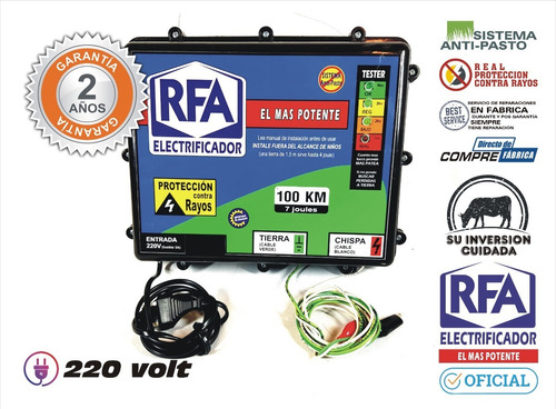 Electrificador Pastoreador Cerca - 100km  220v - Rfa Directa