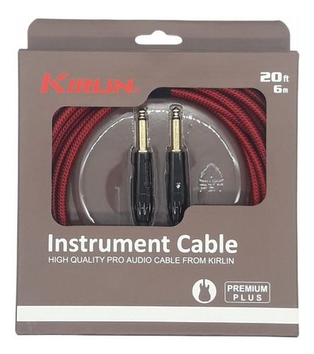 Cable Plug Profesional Kirlin Iwb-201bfg 6m Guitarra, Bajo