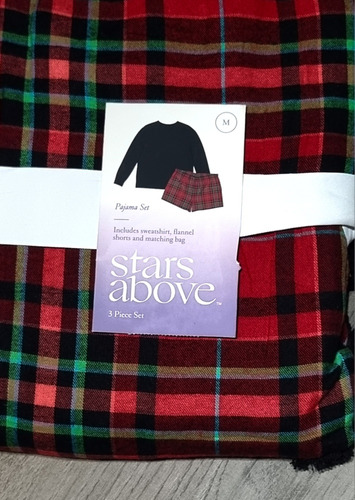 Set Pijama Short Franela Y Sudadera Polar Mujer Talla M - L