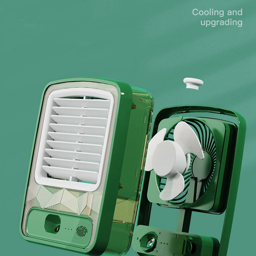 - Ventilador De Escritorio Pequeño Con Rociador De Niebla,