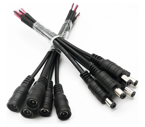 Conector Plug Dc Hembra-macho 5,5x2,1 Con Cable X03 Und