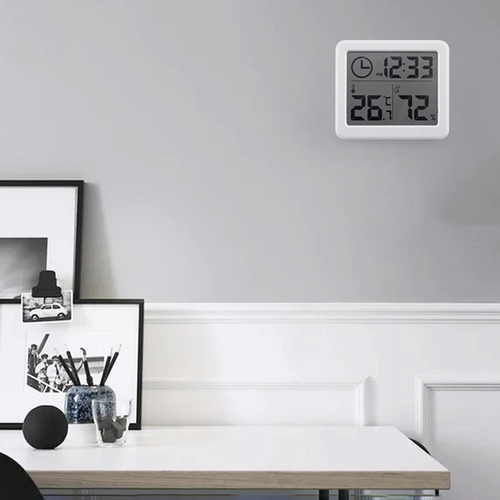 Mini Termómetro Reloj De Interior Monitor De Oficina
