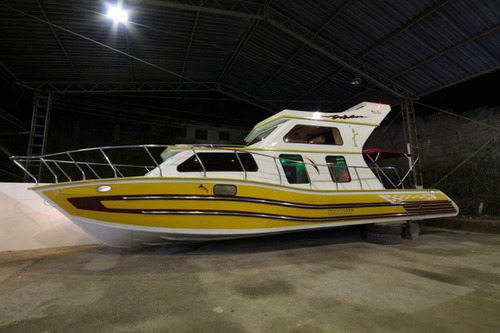 Lancha Cabinada De Alumínio Malloy Modelo Fly 410 Full