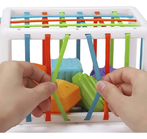 Juego Caja Didáctica Estimulación Motriz +12 Pz Bebé Huanger Color Multicolor