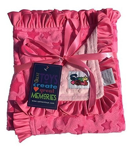 Bebé Chicas Reversibles Minky Velboa Stroller Manta El...