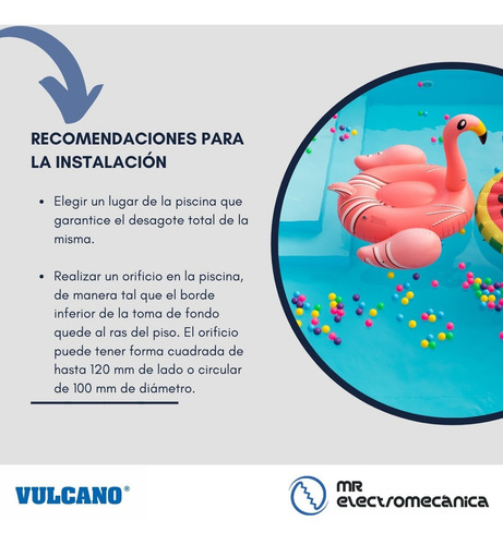 Toma De Fondo Vulcano Esquinero Piscina Fibra Vidrio 125003