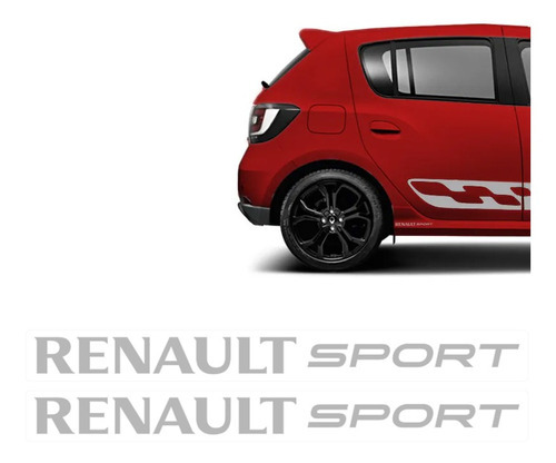 Adesivos Renault Sport Sandero Rs Logan Duster Lateral Prata
