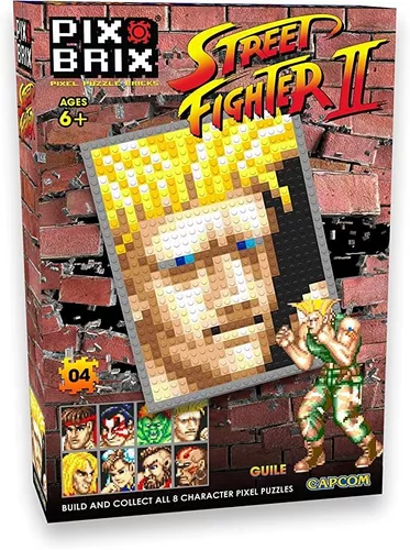  Pix Brix Street Fighter II Pixel Puzzle Bricks, Guile