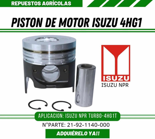 Piston Chevrolet Npr Isuzu 4hg1t  Turbo