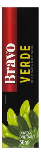comprar Molho de pimenta verde Bravo sem glúten em frasco 60 ml