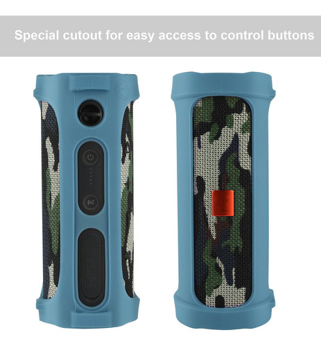 Funda De Silicona Con Correa De Asa Para Jbl Flip 4 Speake