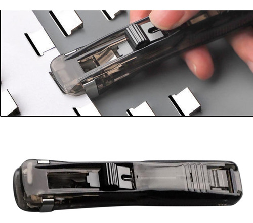 De Grapadora: 11,5 Cm X 2,3 Cm Clip: 1,6 Cm X 0,3 Cm Negro