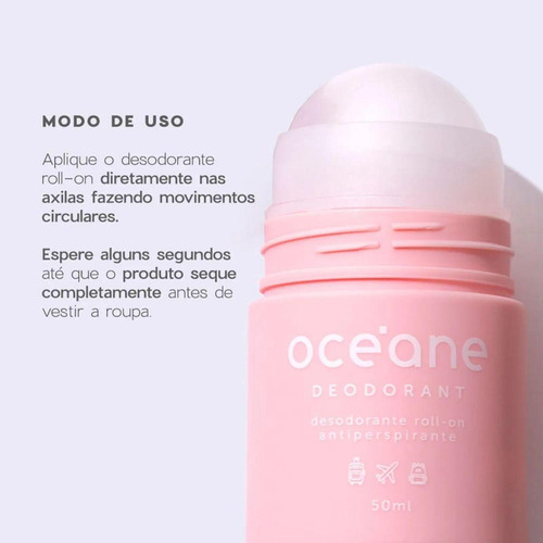 Desodorante Roll-on De Viagem Océane Travel Deodorant 50ml