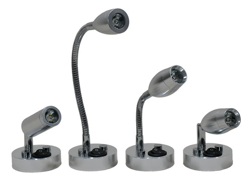 Lampara De Pared 12v Led 3w Iluminación Motorhome Yate Barco Cromo