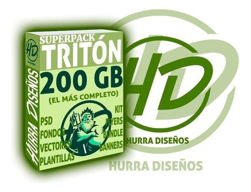 Pack Tritón 200 Gb Kits Plantillas Diseños Full Premium 2020