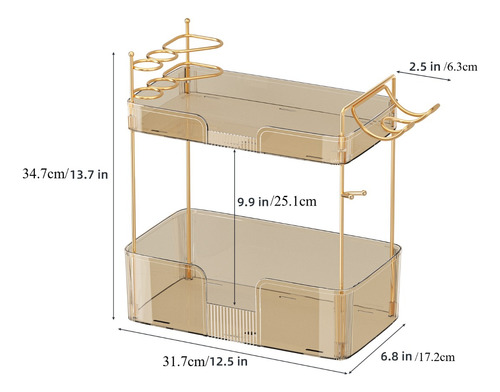 Caja De Almacenamiento De Cosméticos Multifuncional De Doble