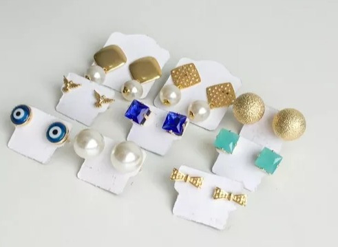 Kit Semi Joias Folheadas Ouro 60 Peças Atacado Para Revenda