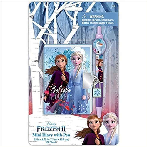 Diario Disney Frozen Pequeño Con Candado Y Boligrafo Origina