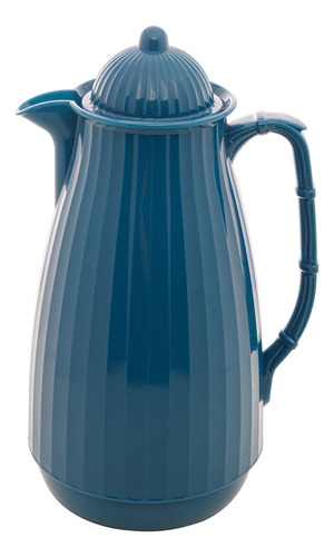 Garrafa Térmica Lyor Bambu De Plástico Azul 1l