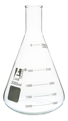 Erlenmeyer 3000ml  Borosilicato 3.3 Envio