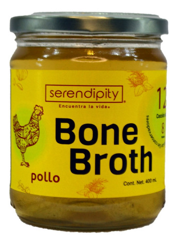 Caldo De Huesos Pollo 400ml Bone Broth Serendipity Orgánico 
