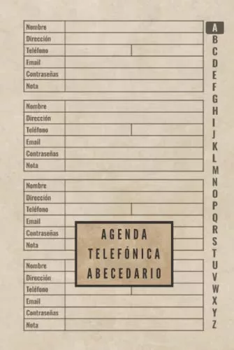 Cuaderno Agenda Alfabetica