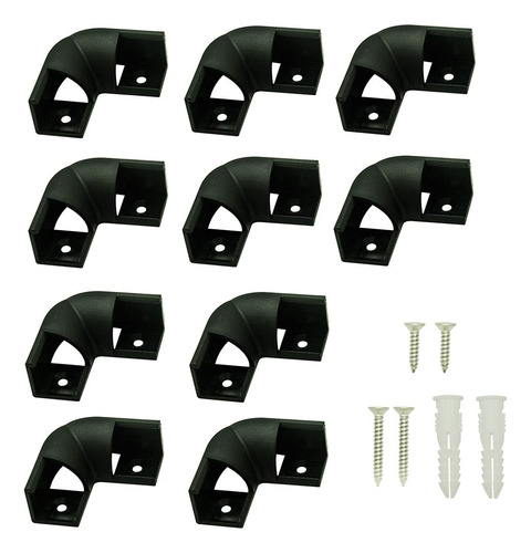 Negro Tipo Vled Canal Esquina Conector Kit V Forma 90 Grado