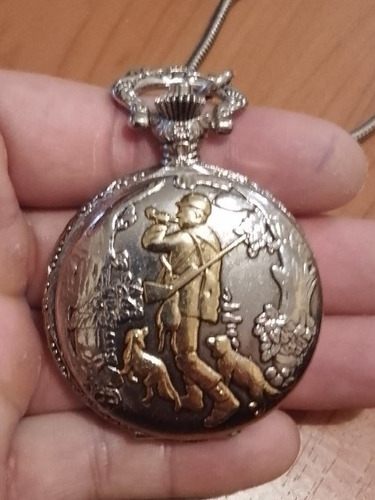 Reloj De Bolsillo De Cazador De Cuarzo