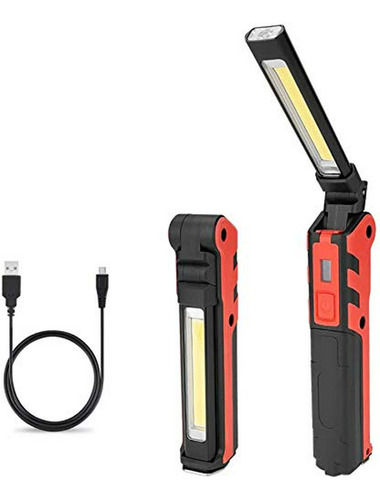 Linterna De Trabajo Led Recargable Magnética, Compatible Con