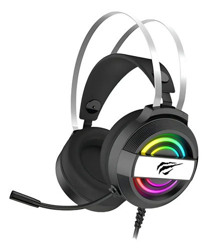 Headset Gamer Havit Gamenote H2026d Rgb Preto/prata Preto