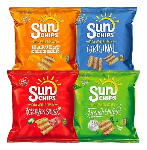 Sunchips Pack Variado, Papas De Grano Integral -pack 30 Pzs