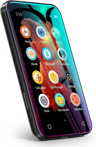 Timmkoo Mp3 Player With Bluetooth, 4.0  Full Touchscreen Mp4