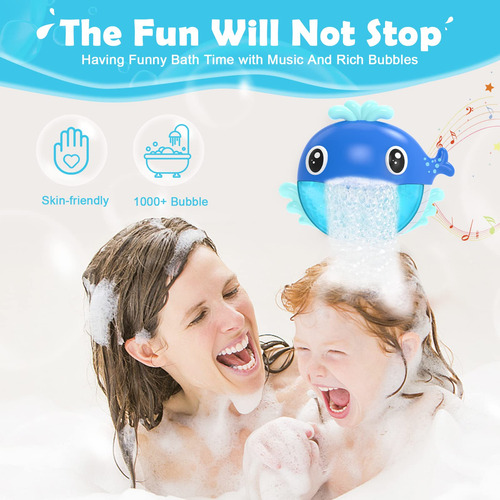 Máquina Burbujas Baño Ballena, Juguetes Hora Baño Niños Color