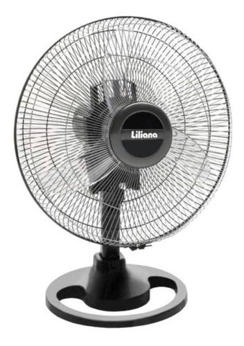 Imagen 1 de 2 de Ventilador de mesa Liliana VSOC16 negro con 3 palas color transparente de plástico, 16" de diámetro 220 V
