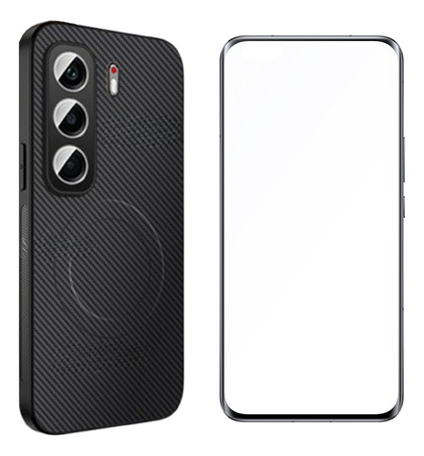 Case For Tecno Camon 40 Pro Fibra De Carbono Magnética+mica